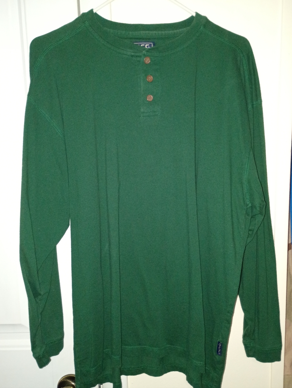 Green Long Sleeve Henley Shirt
